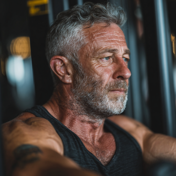 Старші люди на груповому занятті йогою